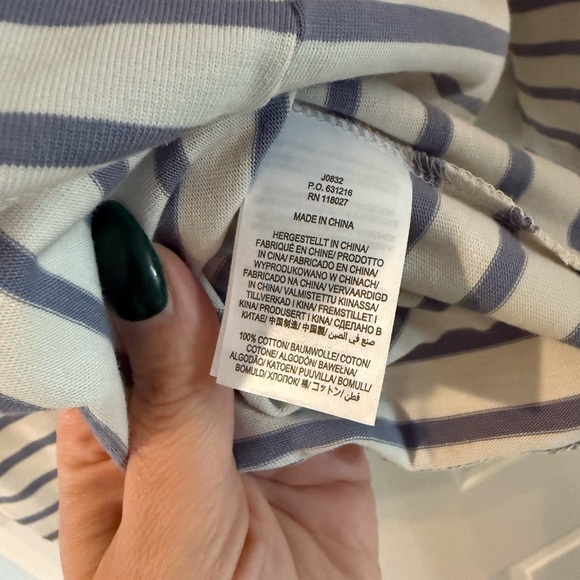 Boden Gray and Cream Striped Top - Picture 5 of 6